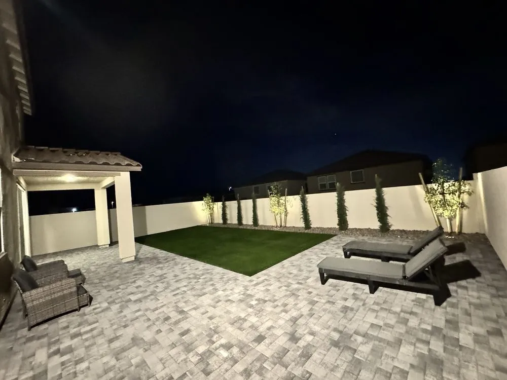 Top-rated lawn mowing service with custom design in Las Vegas, NV by All American Landscape