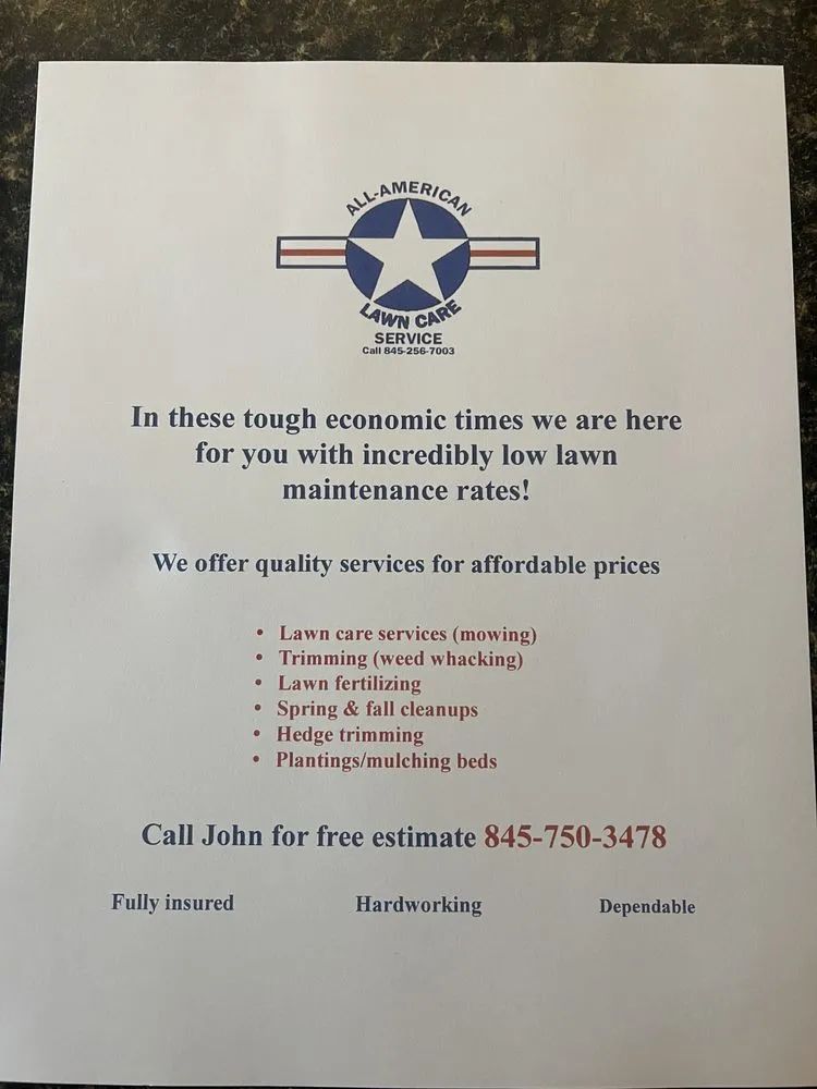 Local lawn care service in Highland, NY by All American Lawn Care Services