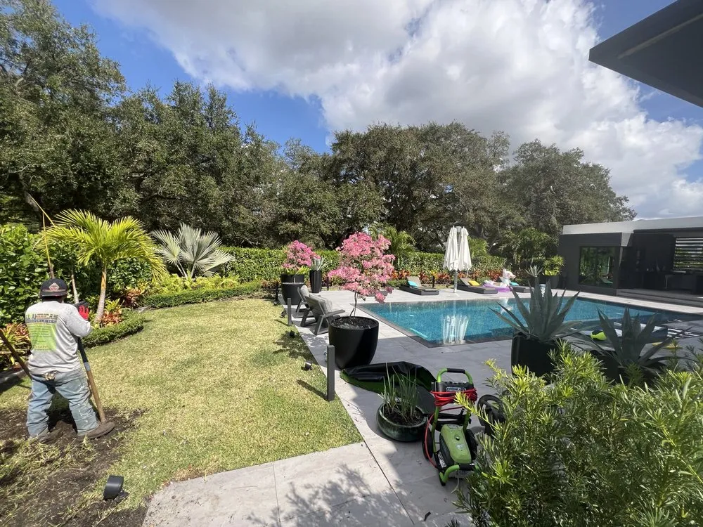 Custom outdoor landscaping for residential properties across Pompano Beach, FL - All American Sprinklers