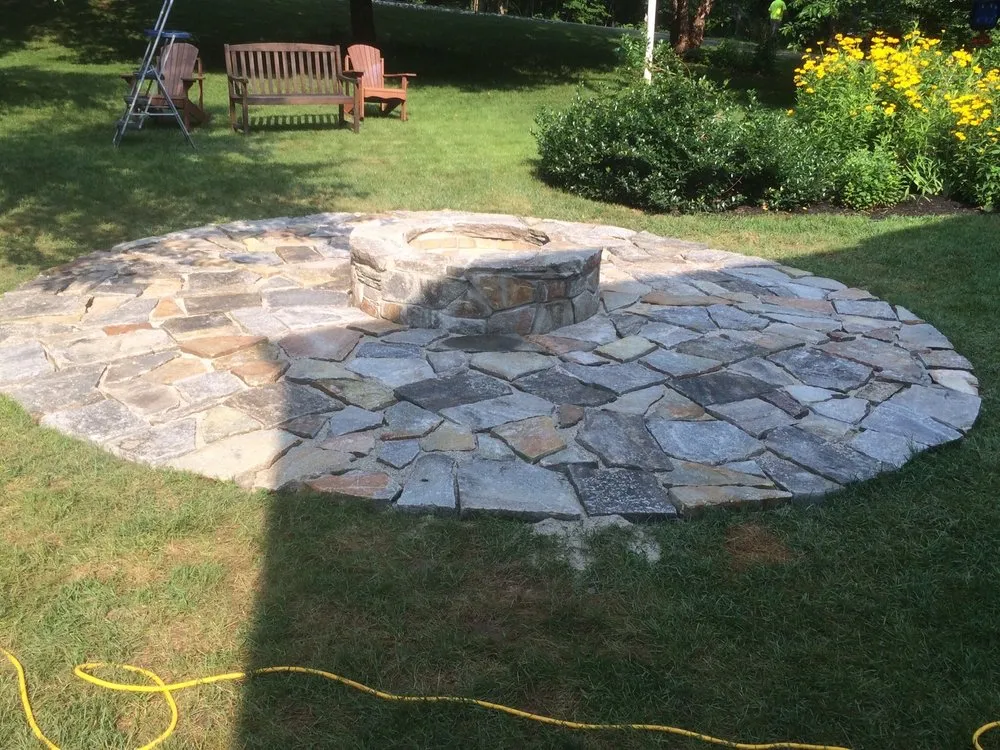 Reliable yard cleanup service with custom design across Barrington, NH - All American Stonework by Silver