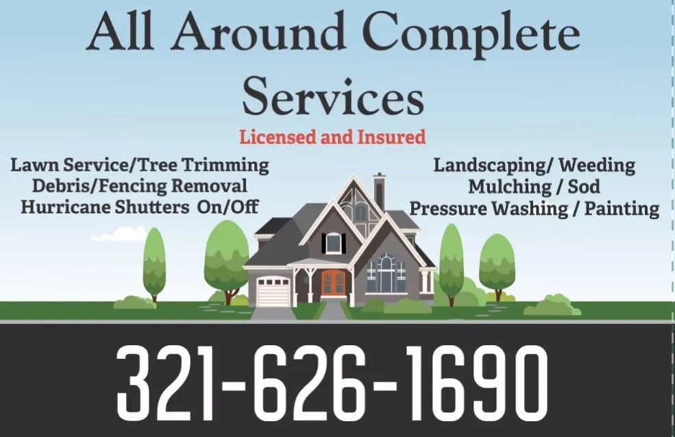 Expert lawn mowing service in Palm Bay, FL - All Around Complete Services LLC