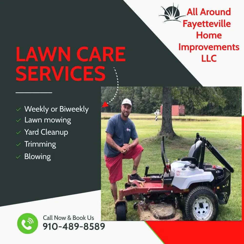 Professional lawn mowing service in Fayetteville, NC by All Around Fayetteville Home Improvements