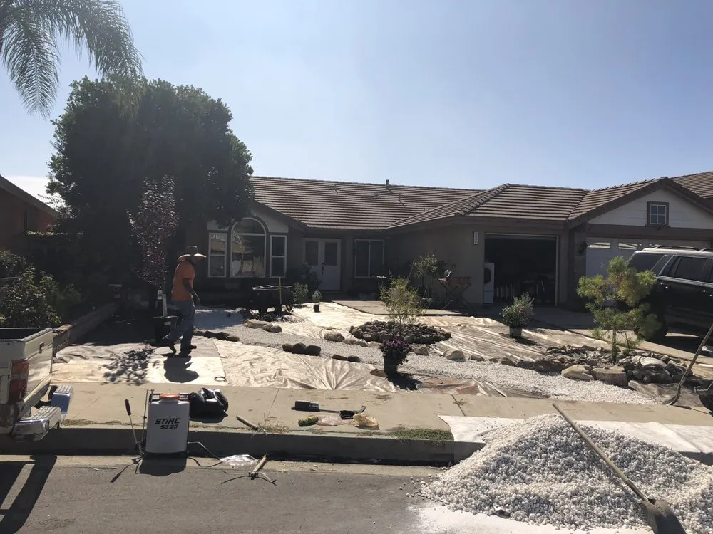 Professional garden landscaping in Bloomington, CA by All Around Landscape