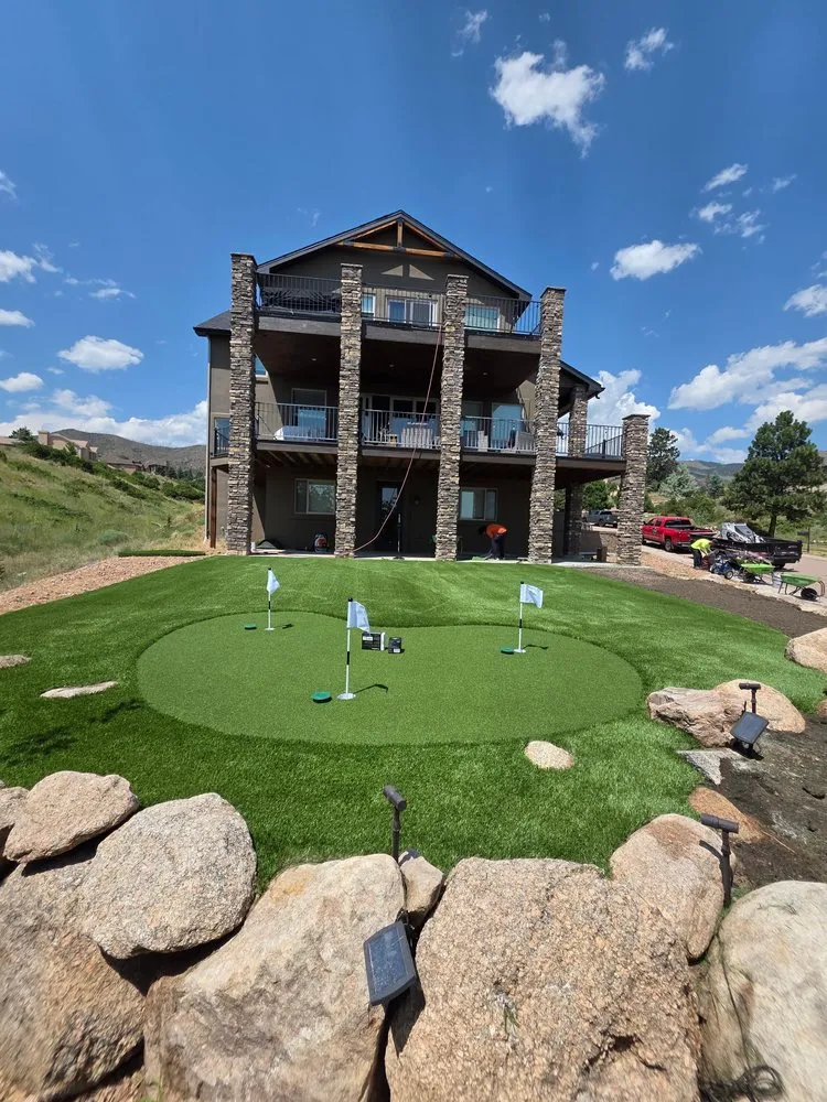 Professional lawn mowing service for homes in Colorado Springs, CO by All Care Solutions Turf