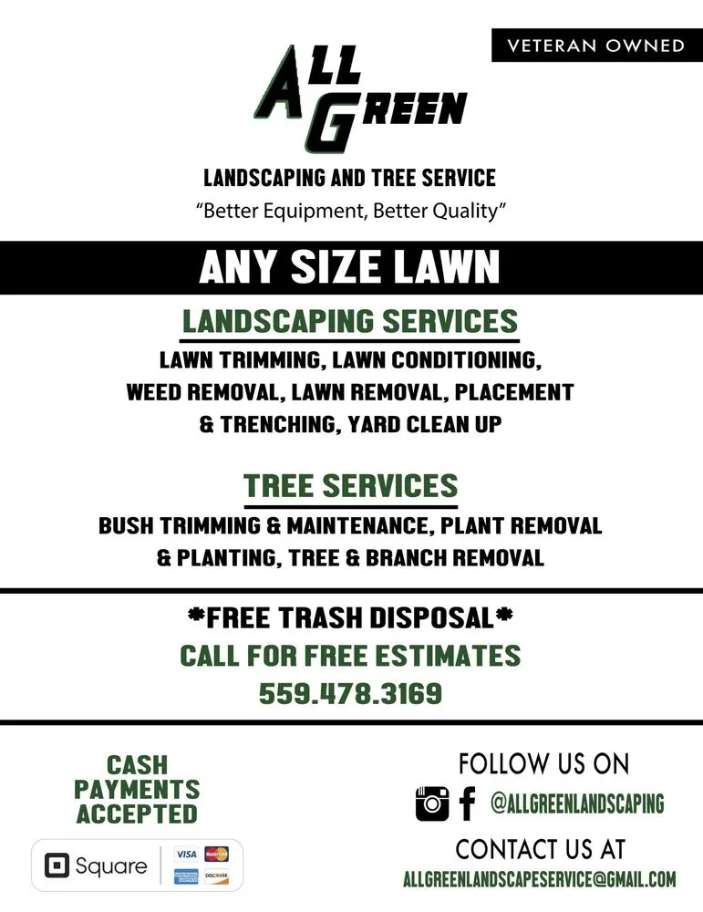 Affordable landscape installation for residential properties in Fresno, CA by All Green Landscaping And Tree Service