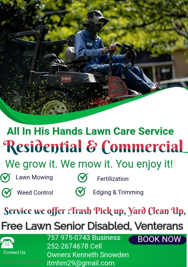 Custom landscaping services in Elizabeth City, NC by ALL IN HIS HANDS LAWN CARE