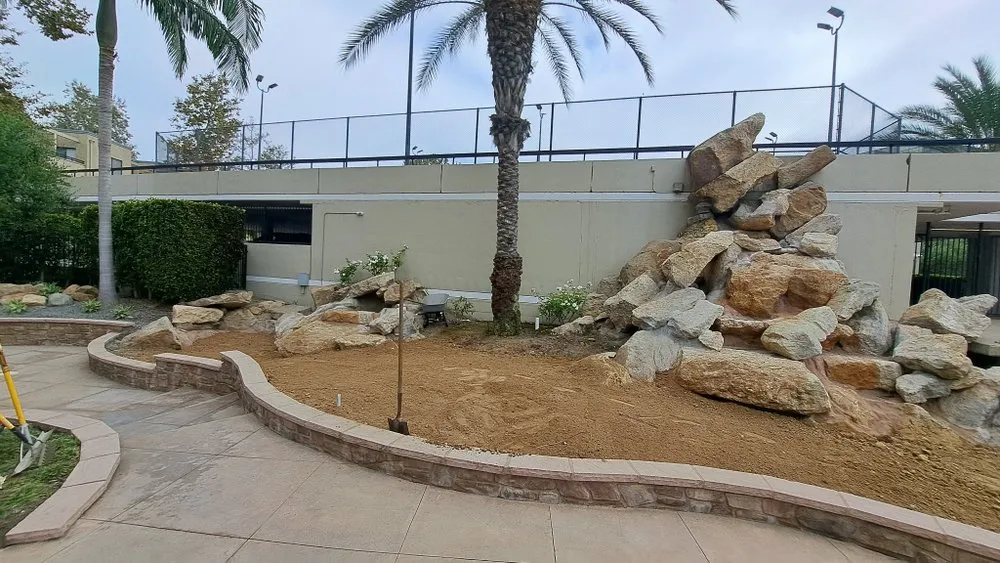 Trusted lawn mowing service with custom design in Midway City, CA by All-In-One Painting