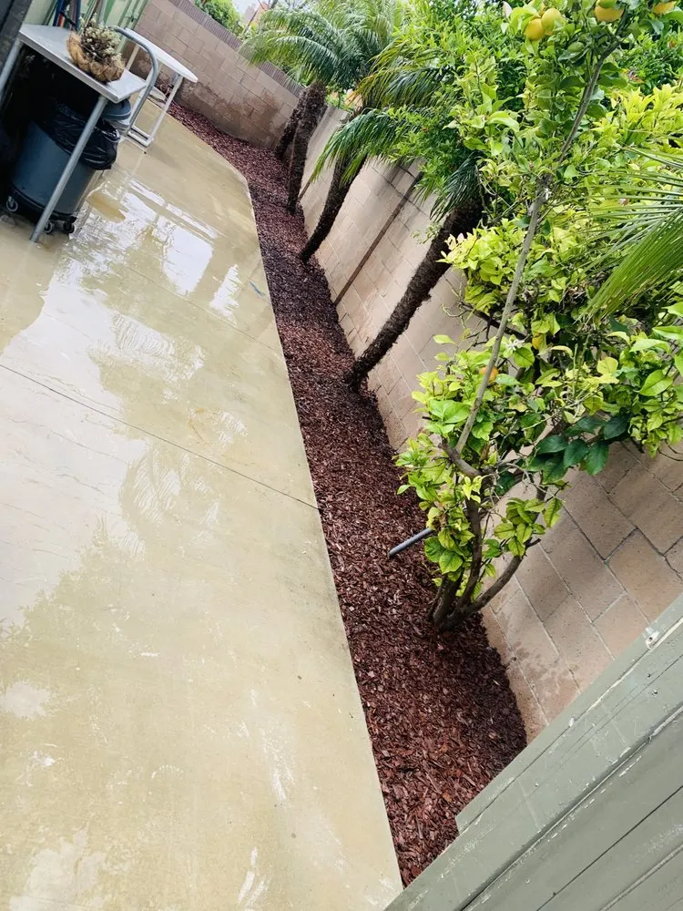 Expert lawn mowing service with custom design in Midway City, CA by All-In-One Painting