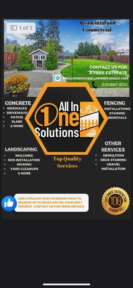 Trusted lawn mowing service for homes in Wichita, KS by All in One Solutions