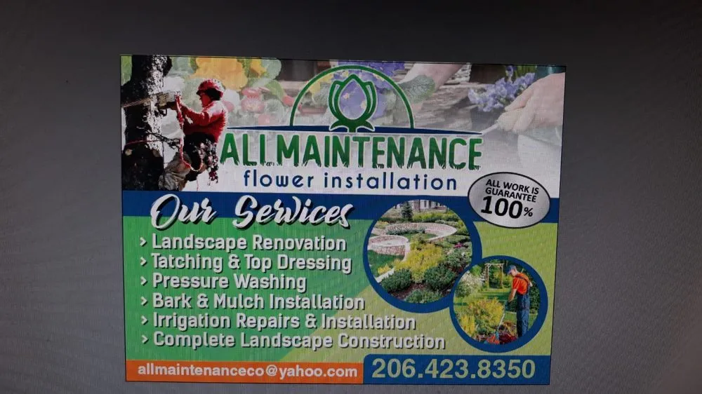 Custom garden landscaping in Burien, WA by All Maintenance