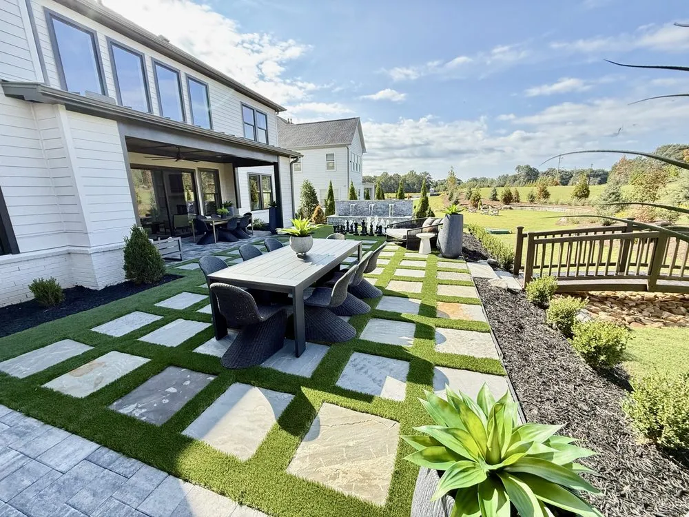 Affordable landscaping services with custom design across Cumming, GA - All Mason Construction