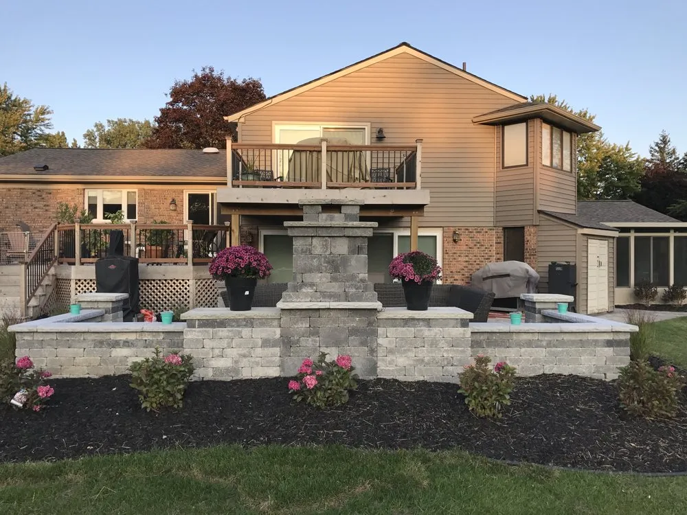 Custom outdoor landscaping in Hartland, MI by All Natural Landscapes