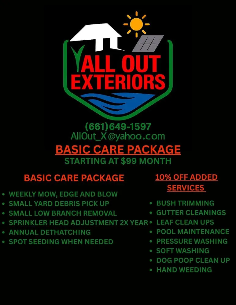 Professional residential landscaping with custom design across Bakersfield, CA - All Out Exteriors