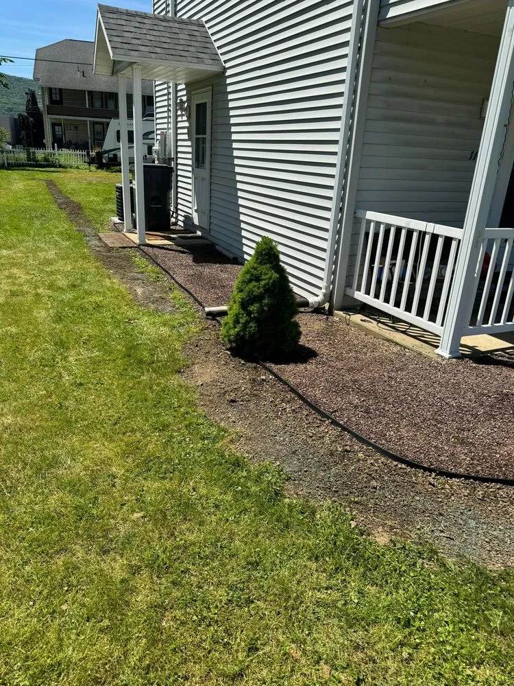 Custom garden landscaping with custom design in Williamsport, PA by All-Out Ventures