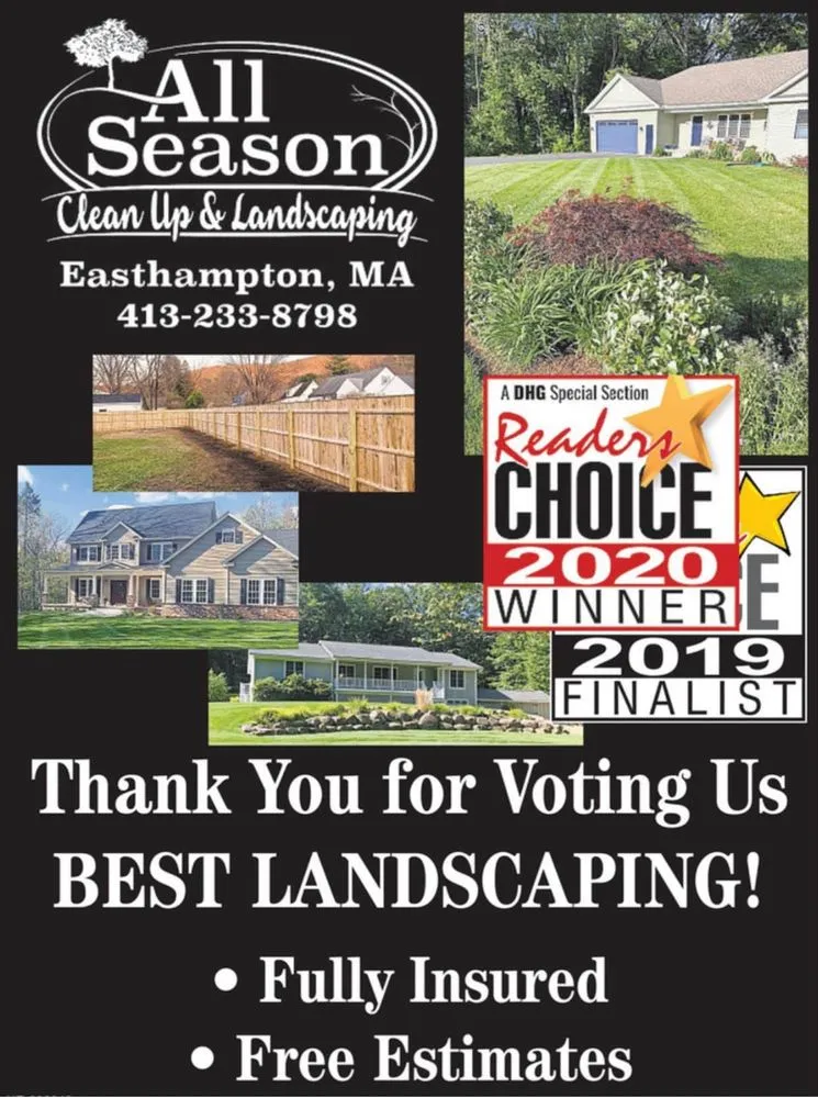 Top-rated yard cleanup service in Easthampton, MA by All Season Clean-up & Landscaping