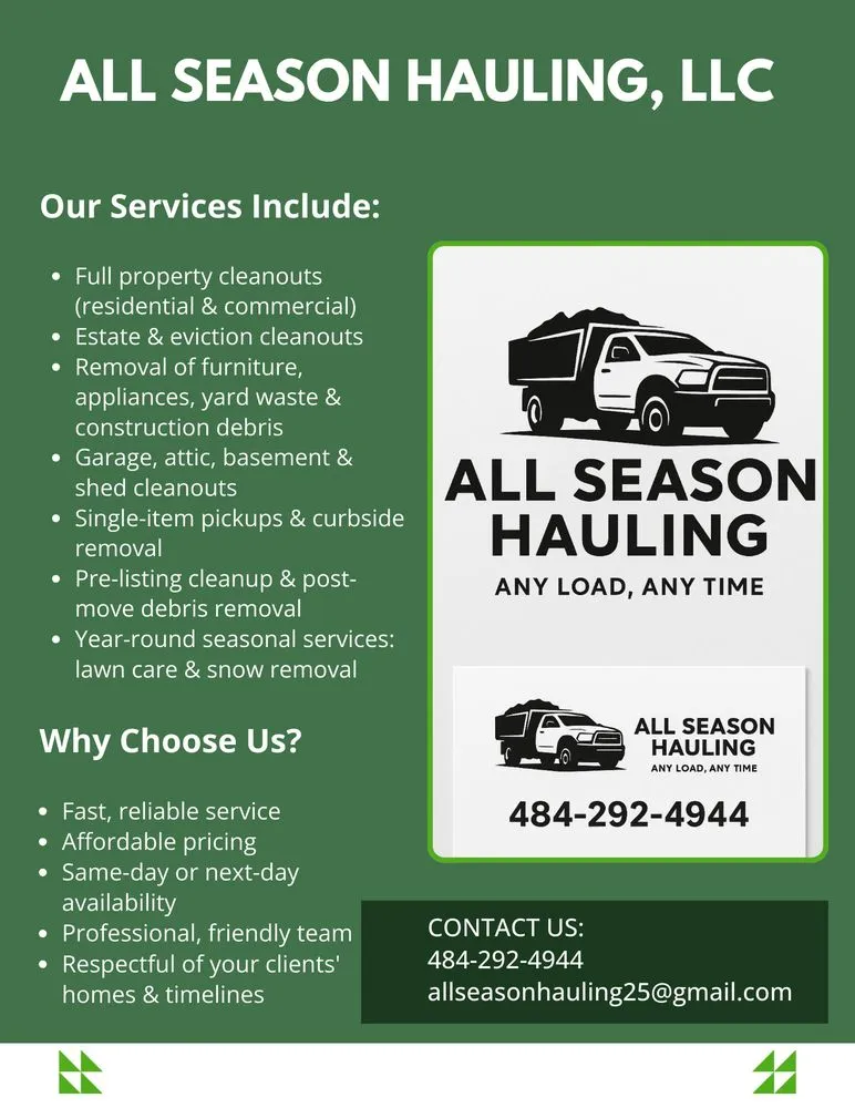 Reliable outdoor landscaping in Bethlehem, PA by All Season Hauling