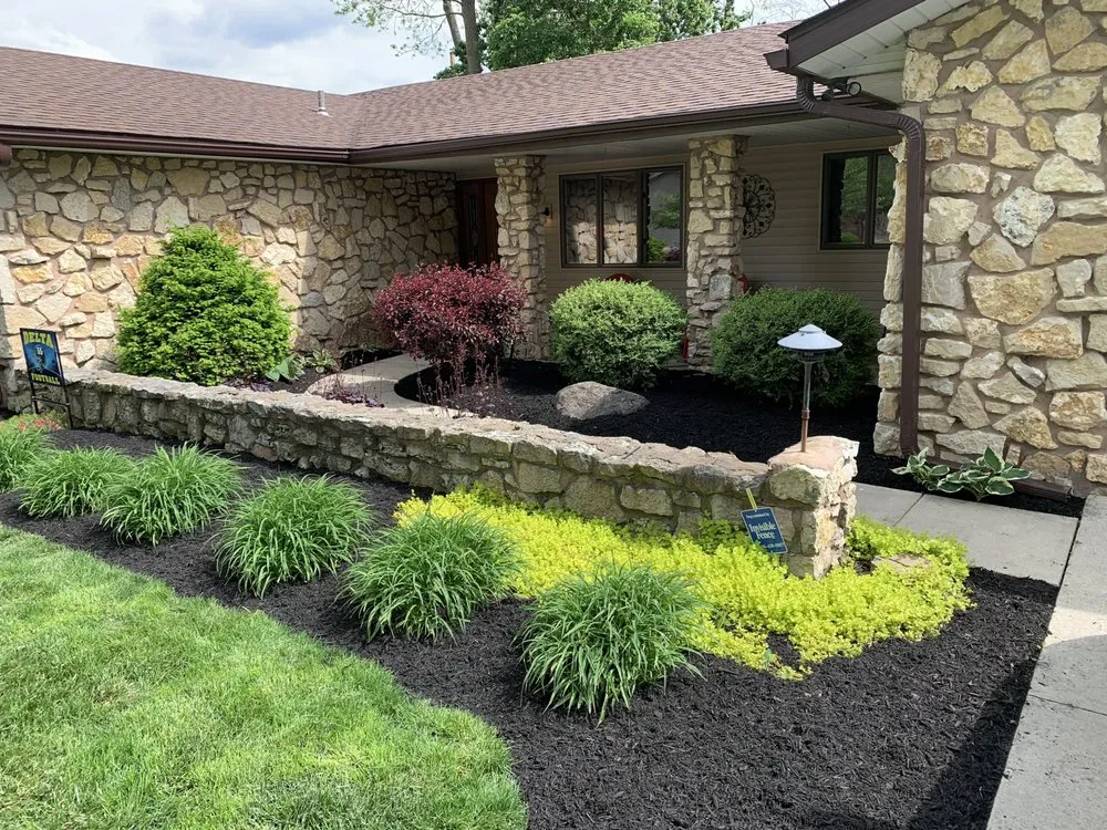 Custom landscape installation in Muncie, IN - All Seasons Landscaping