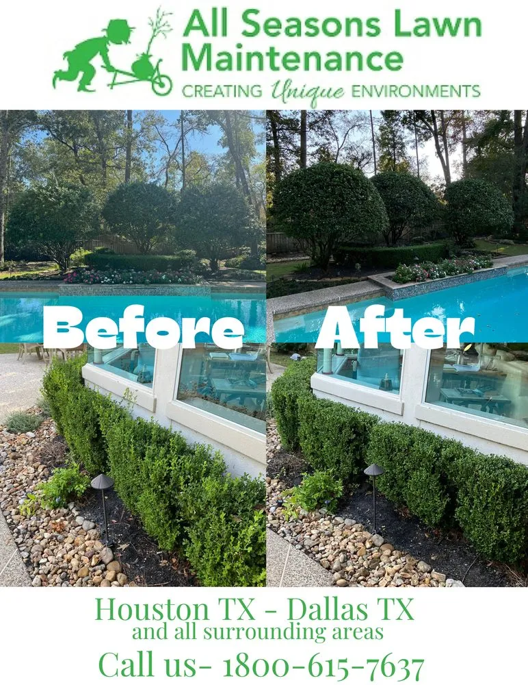Reliable residential landscaping with custom design in Houston, TX by All Seasons Lawn Maintenance