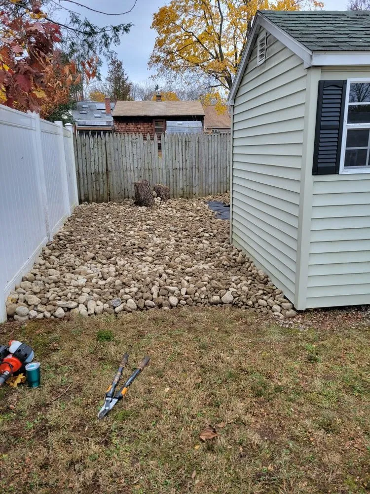 Custom landscape design for beautiful yards in Farmington, CT by All Set Landscaping and Plowing