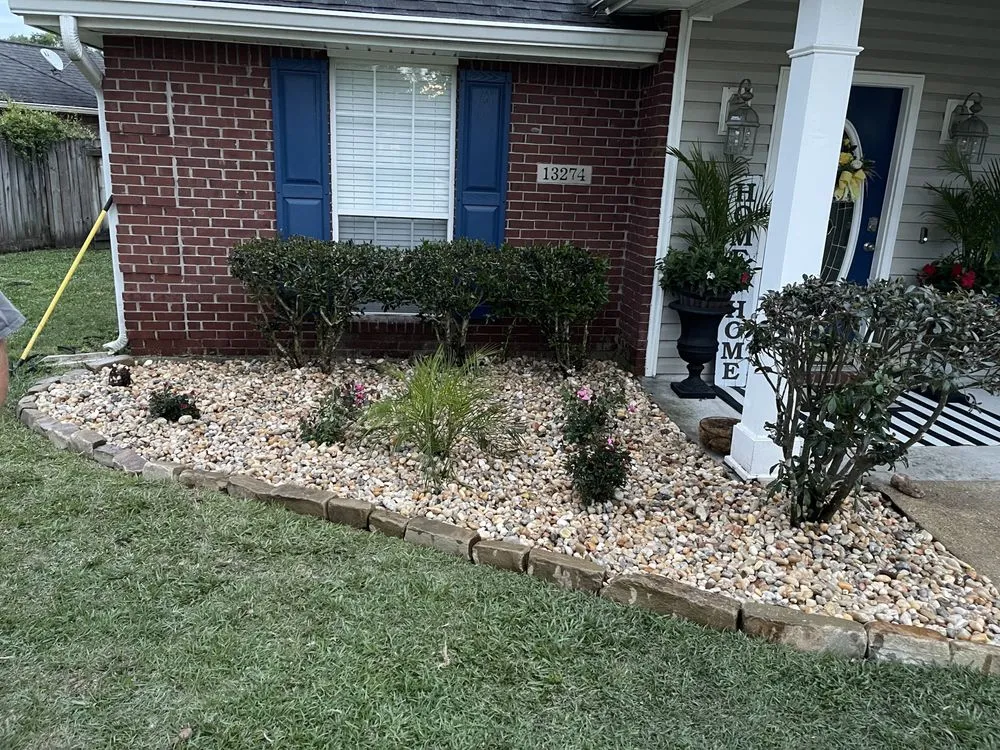 Custom landscape installation for homes in Wiggins, MS by All Terrain Landscaping