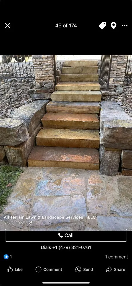 Custom landscape design with custom design in Bentonville, AR by All Terrain Lawn & Landscape Services