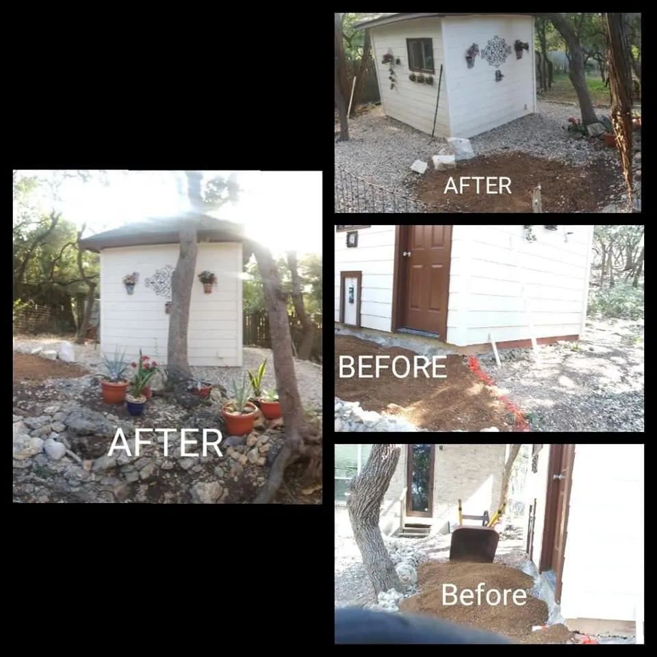 Professional landscape installation in Marble Falls, TX by All-Tex Construction Services