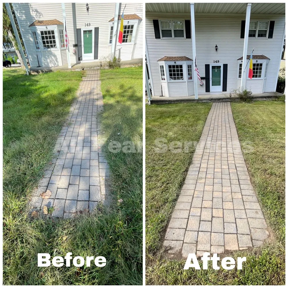 Custom residential landscaping with custom design in Emerson, NJ by All Year Services