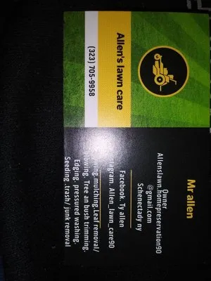Allen's lawn care Logo