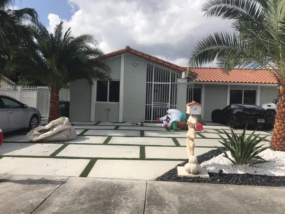 Top-rated residential landscaping with custom design in Miami, FL by Alle’s Landscaping and Designs