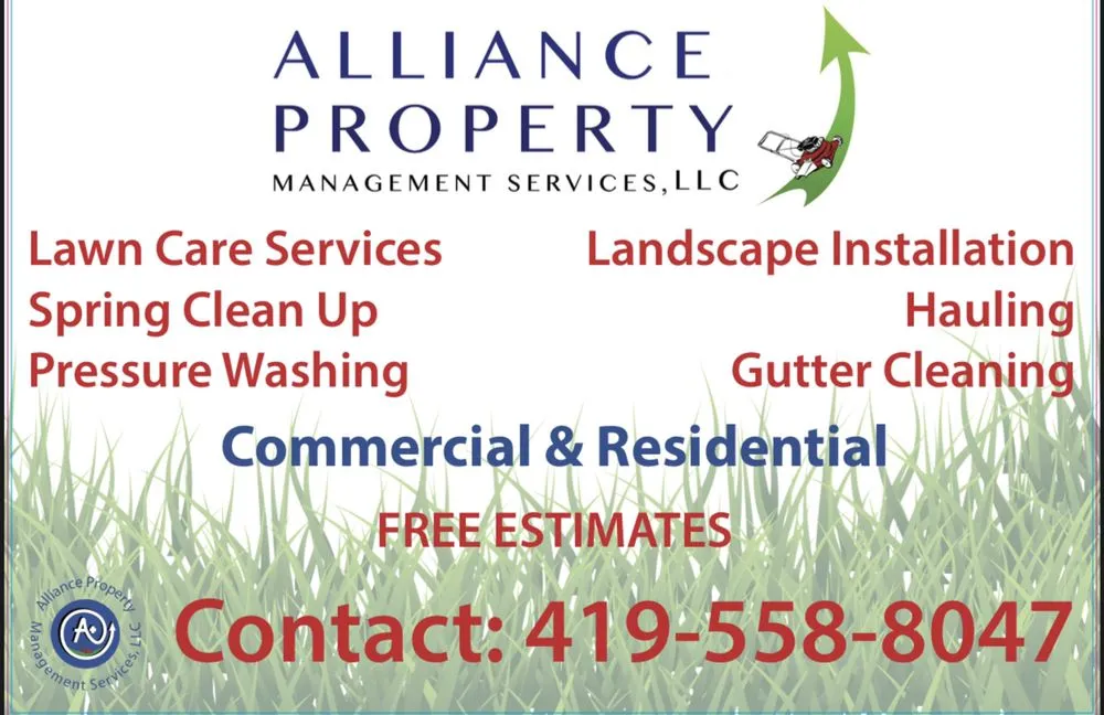 Custom lawn mowing service for outdoor upgrades in Sandusky, OH by Alliance Property Management Services