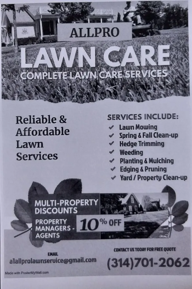 Custom lawn care service in St. Louis, MO by Allpro Lawn Care