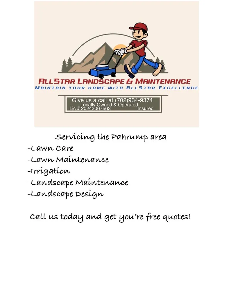 Affordable landscape design in Pahrump, NV - Allstar Landscape & Maintenance