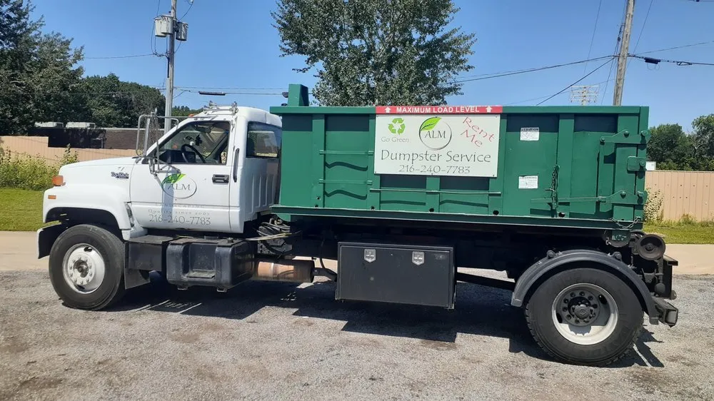 Custom yard cleanup service for outdoor upgrades in Cleveland, OH by ALM Dumpster Services