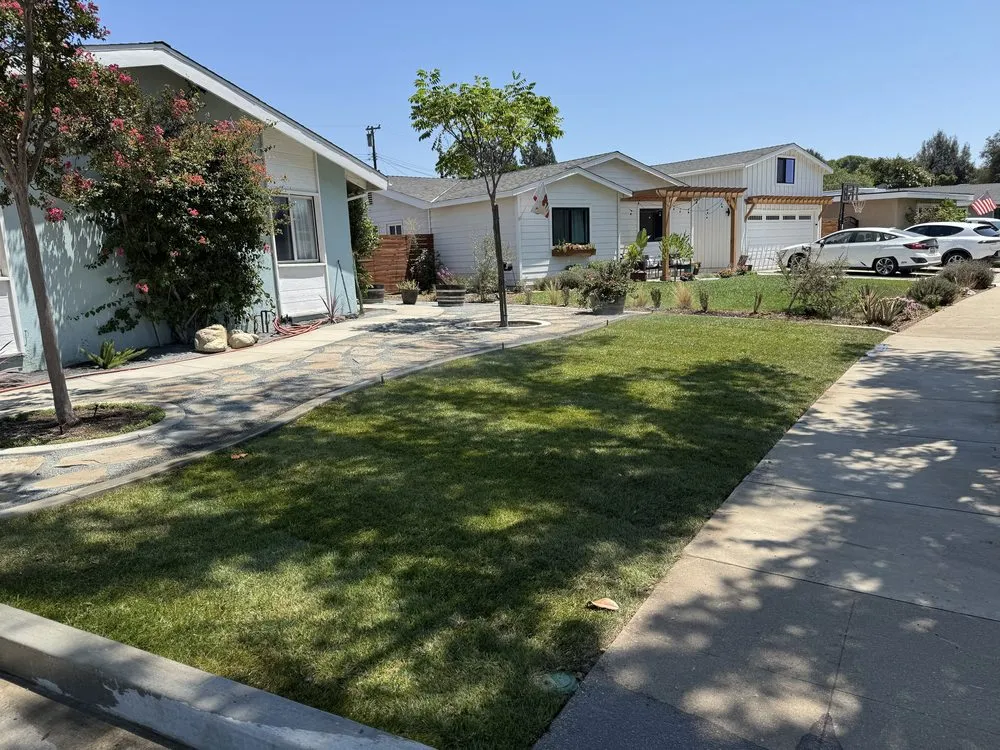 Professional garden landscaping with custom design in Pomona, CA by Almazan’s landscape