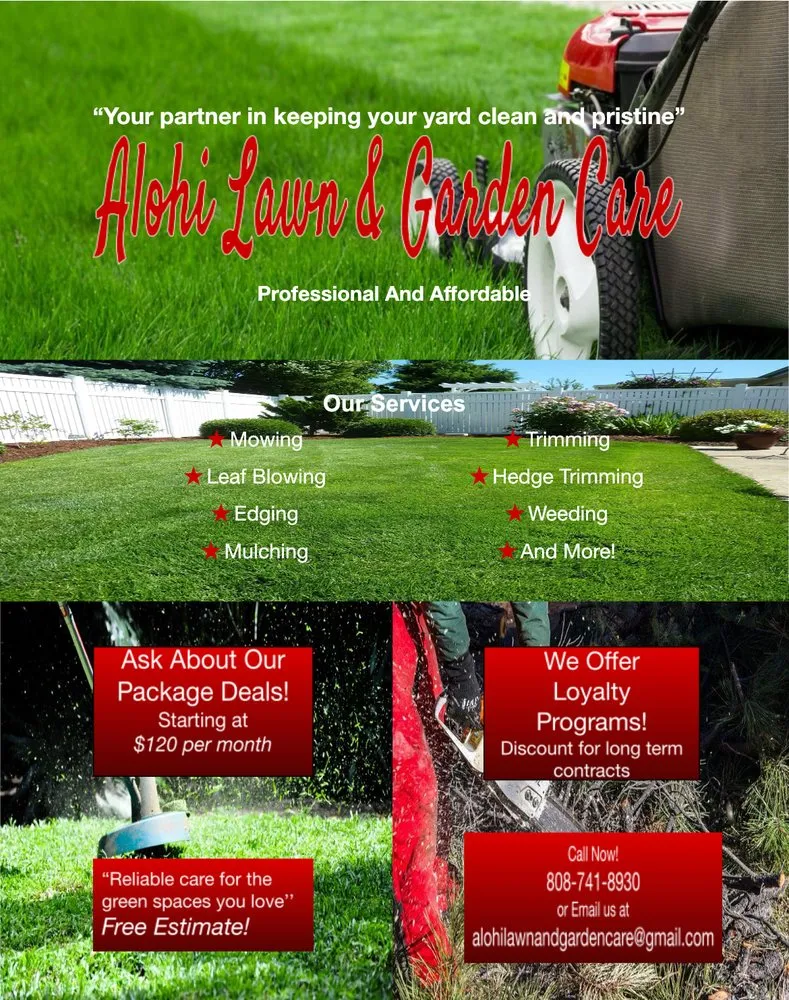 Custom lawn care service in Honolulu, HI - Alohi Lawn & Garden Care
