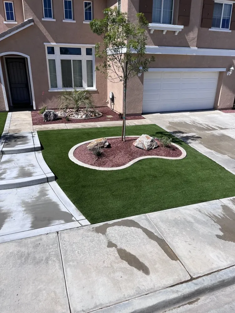 Local outdoor landscaping with custom design in Apple Valley, CA by Alpha & Omega Landscaping