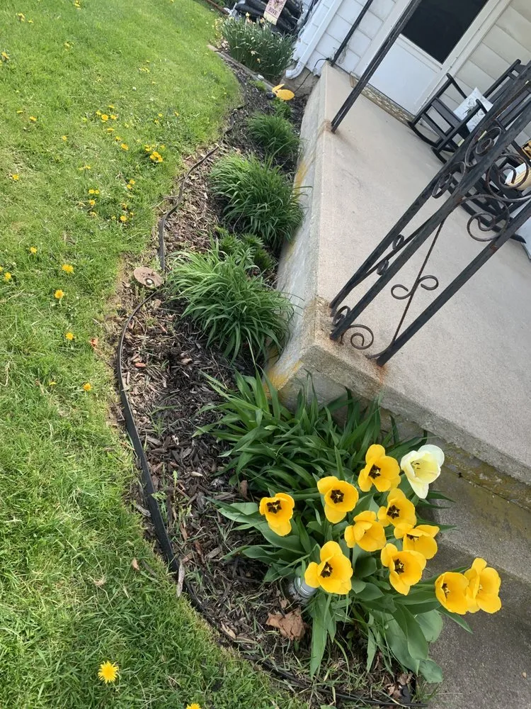 Custom landscape installation with custom design in Dayton, OH by Alpha Care Plus Lawn & Landscape