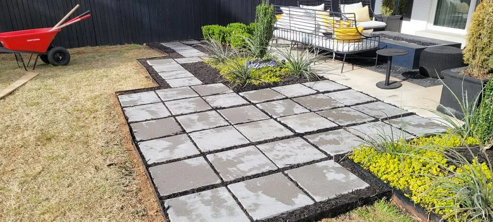 Professional landscape installation in Broken Arrow, OK by Alpha Landscaping & Construction