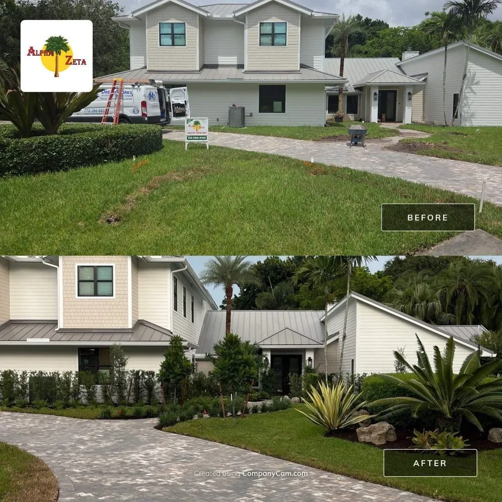 Affordable lawn care service in Palm City, FL by Alpha Zeta Landscaping