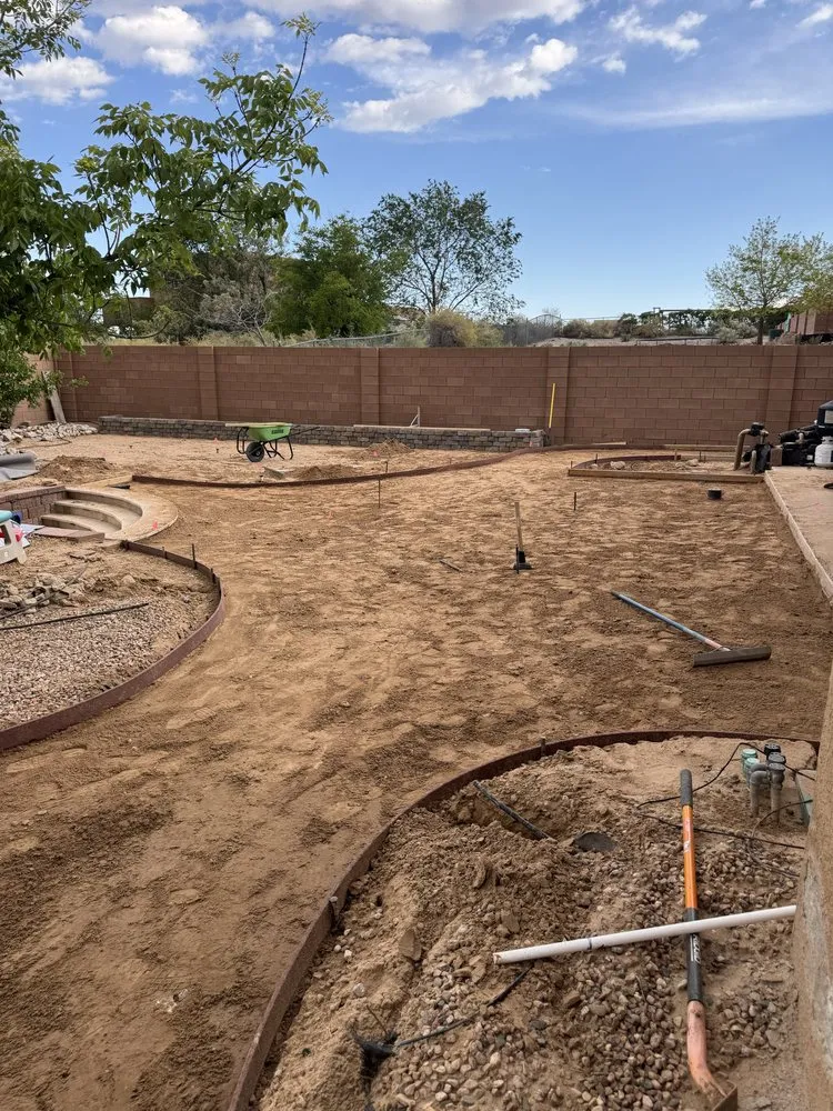 Custom yard maintenance with custom design across Albuquerque, NM - Alpha1 Sprinklers