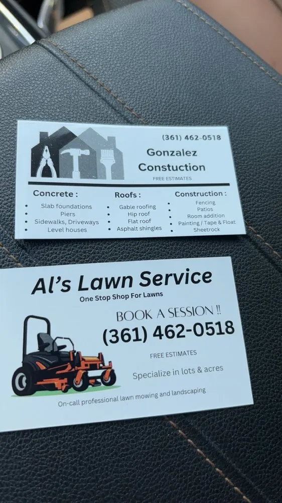 Professional garden landscaping experts serving Corpus Christi, TX - AL’s Lawn Service & Gonzalez Construction