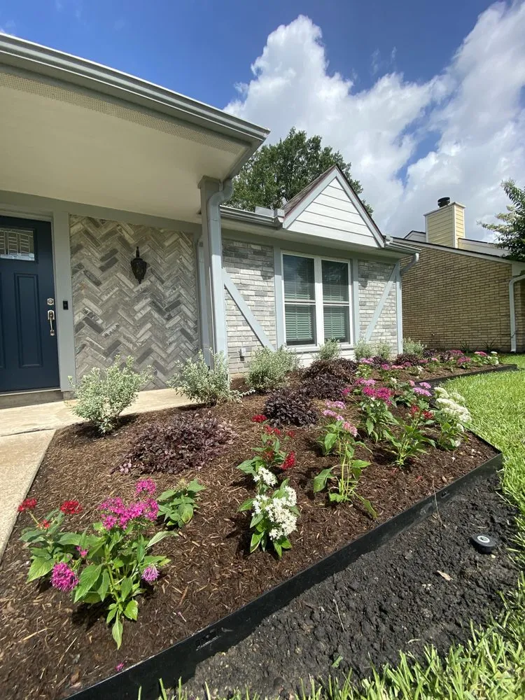 Custom landscape installation near you in Houston, TX by Alvarado Landscaping