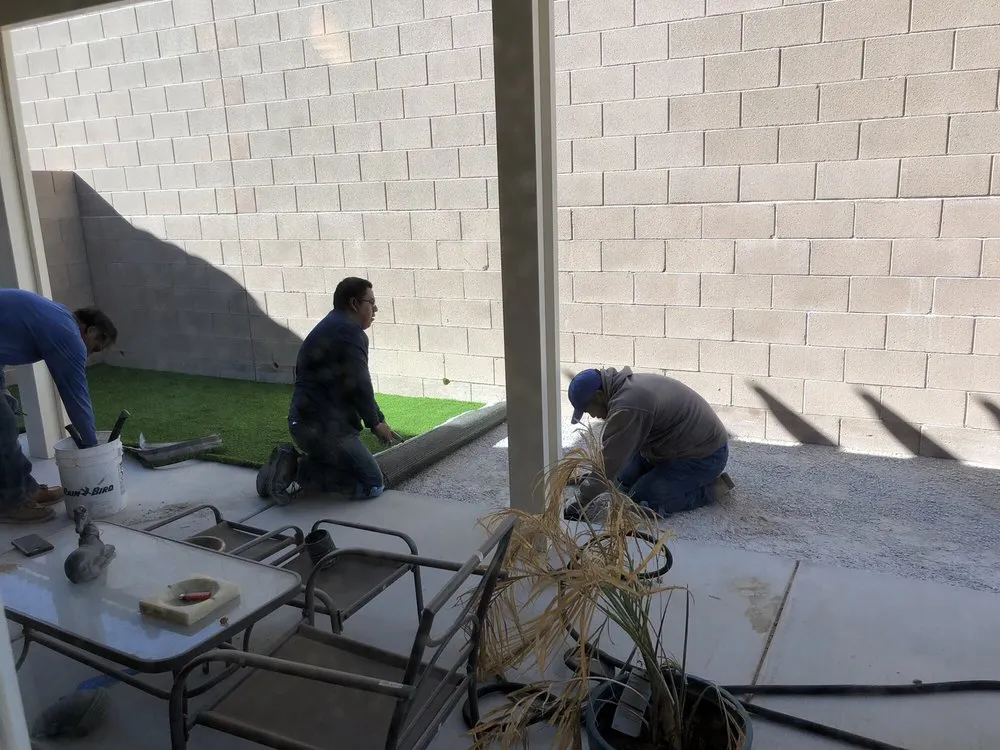 Custom landscape installation in Las Vegas, NV - Alvarado's Creations