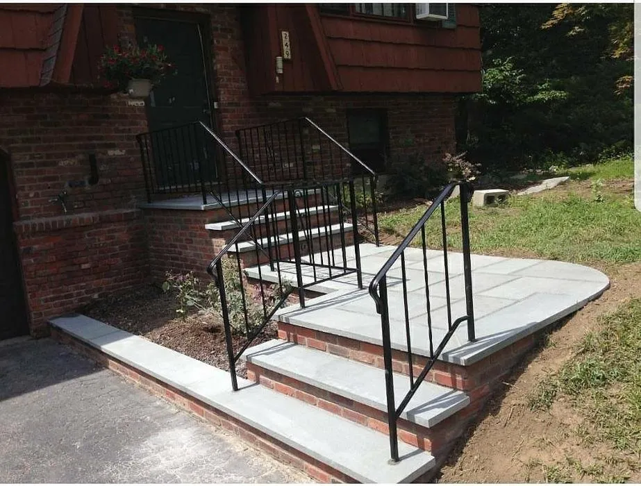 Professional landscape installation in Newtown, CT by Alvarez Masonry