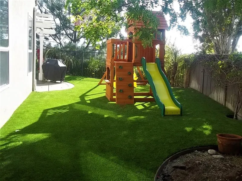 Custom lawn mowing service with custom design in San Diego, CA by Always Greener