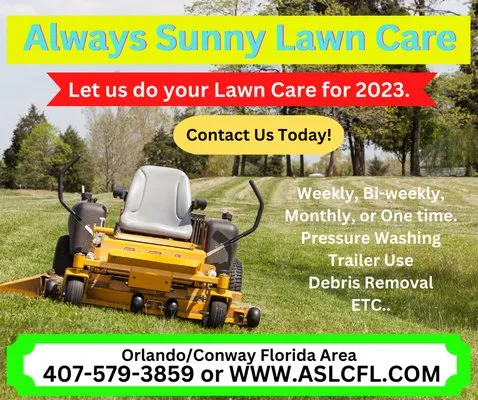Always Sunny Lawn Care Logo