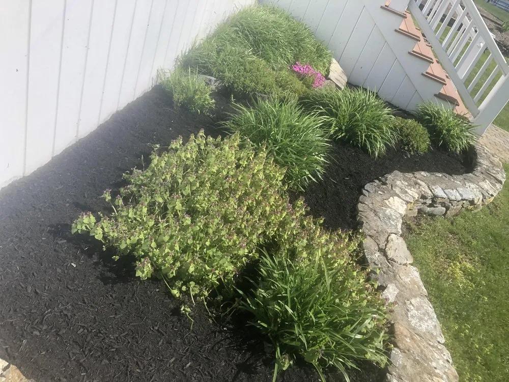 Custom garden landscaping in Attleboro, MA by AM Lawn Care