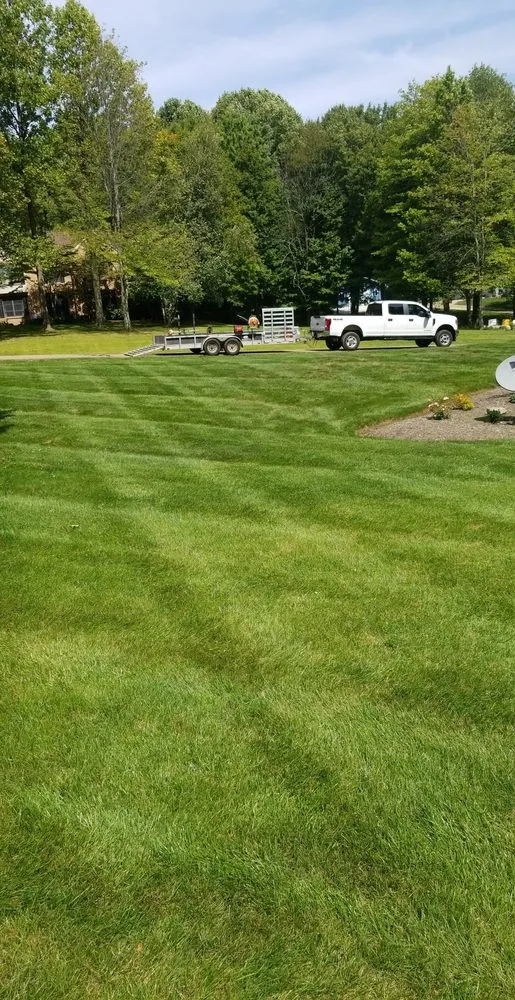 Custom landscape design with custom design in Mansfield, OH by AM Property Maintenance