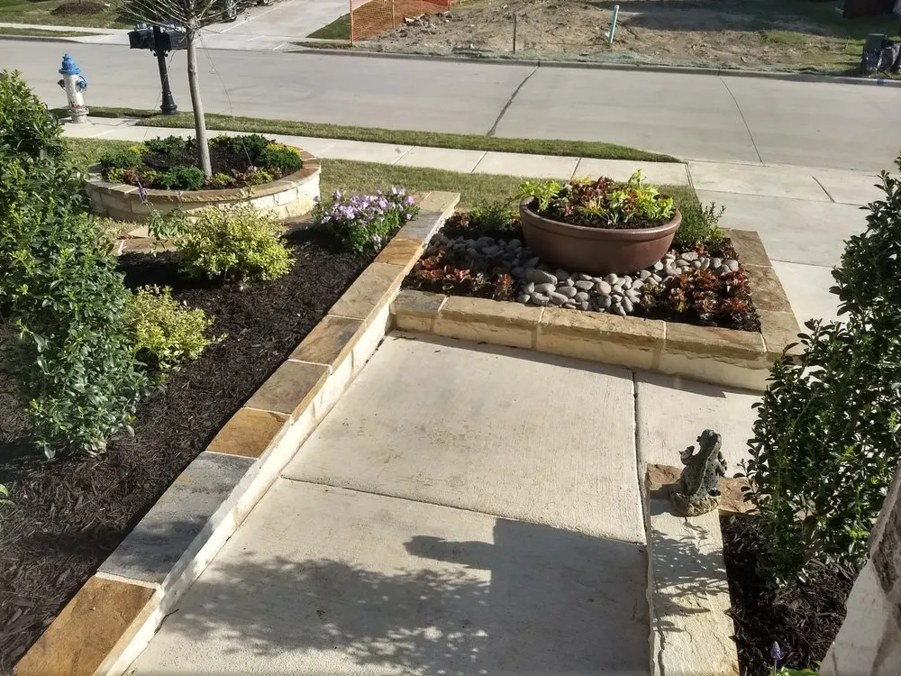 Professional garden landscaping for beautiful yards in Celina, TX by Ama Landscape and Design