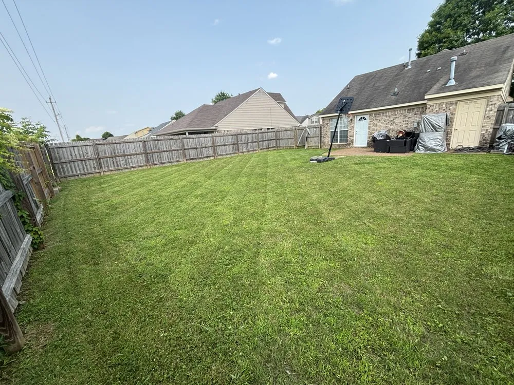 Custom garden landscaping in Lakeland, TN by Amaro Landscapes